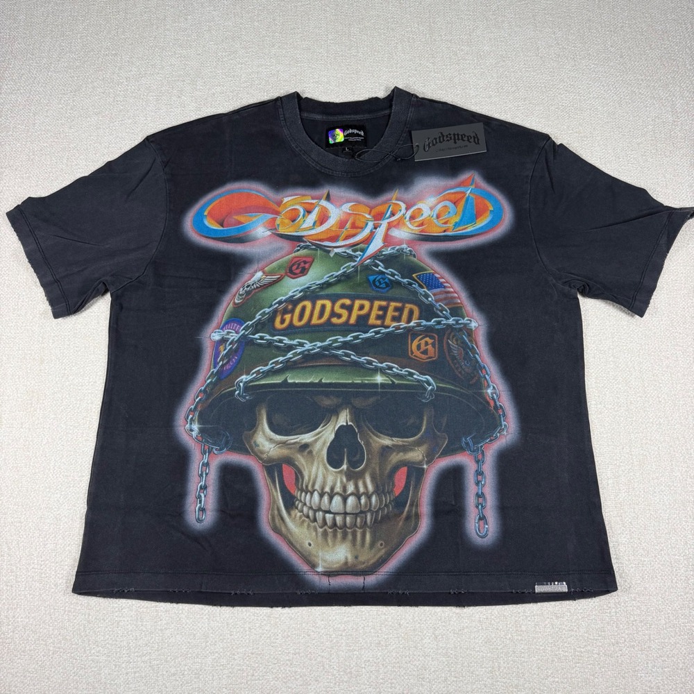 Godspeed Rarity Collection MMXXIV Skull Graphic Tee Black Limited 343/444 Mens L
